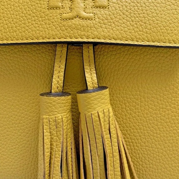 Tory Burch Thea yellow mini size backpack leather - Picture 2 of 8